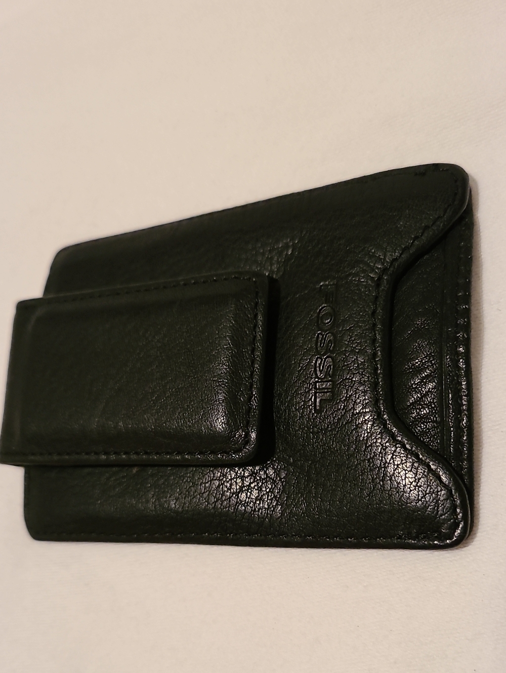 Fossil Magnetic Multicard Wallet Money Clip Credit Card Holder Black Slim
